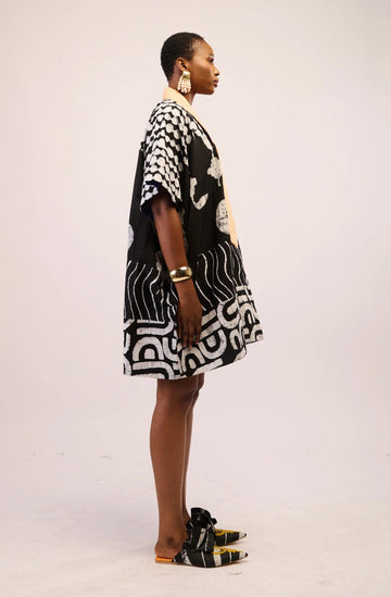 Dye Lab Mini Agbada (B/W)